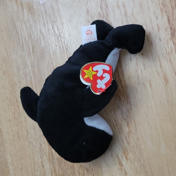 ty Beanie Baby - Waves the Whale with Label Errors - 1996 - Picture 9 of 11